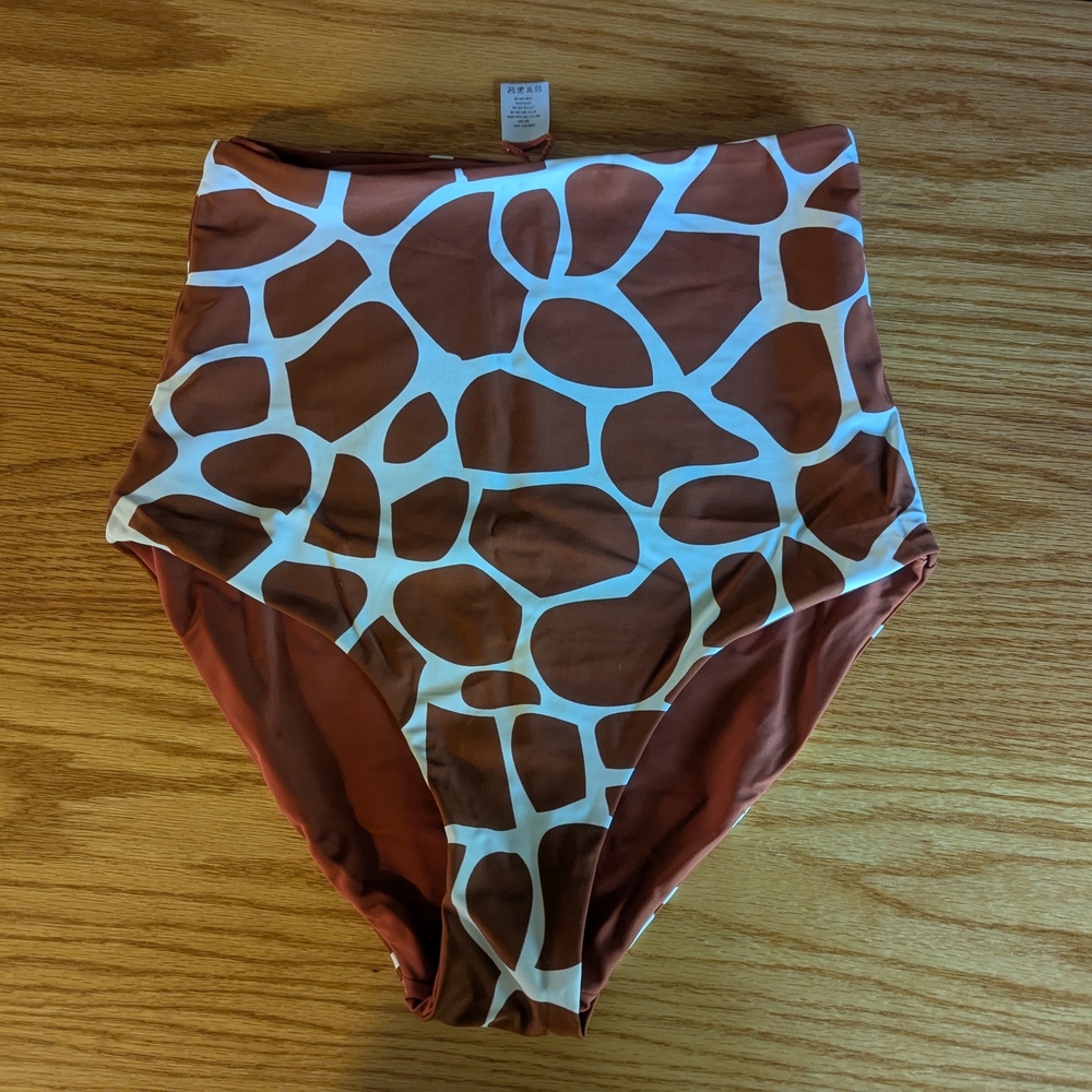 High-Waisted Rust Bikini Bottom - Picture 2 of 3